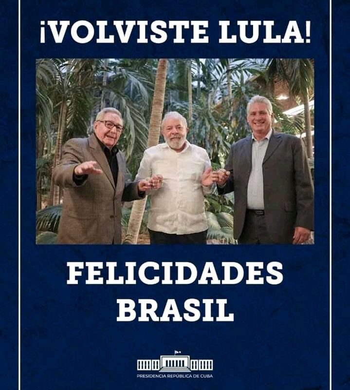 Presidente Díaz-Canel felicita a Lula da Silva por victoria electoral
