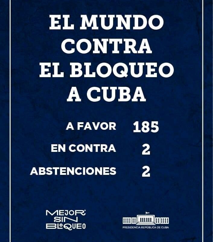 Fin del bloqueo: voto mayoritario en las Naciones Unidas