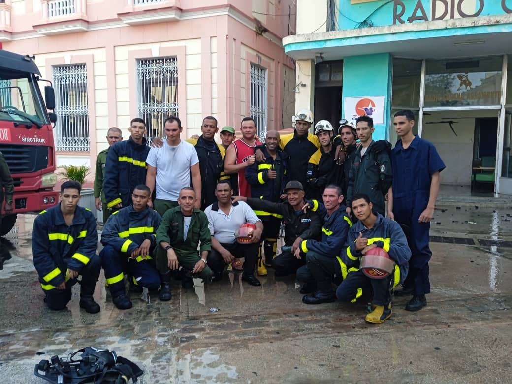 Extinguido incendio de medianas proporciones en Radio Cadena Agramonte