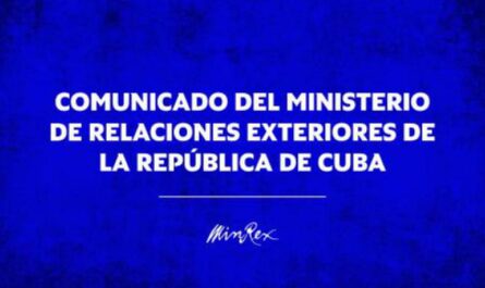 Comunicado del Ministerio de Relaciones Exteriores