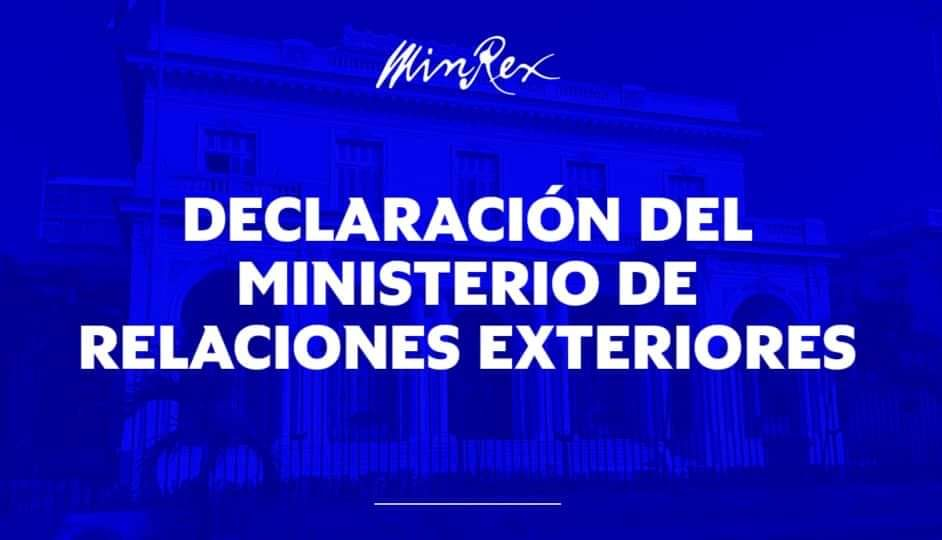 Declaración del Ministerio de Relaciones Exteriores de Cuba.