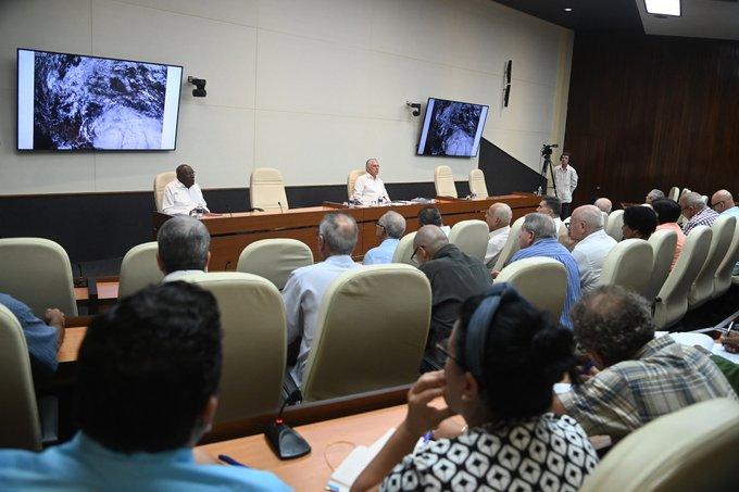 El Consejo de Defensa Nacional se activó esta tarde Foto: Cuenta en X de Presidencia Cuba