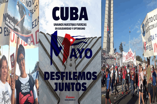 Brigadas de solidaridad con Cuba participan en la Isla este 1ro de Mayo
