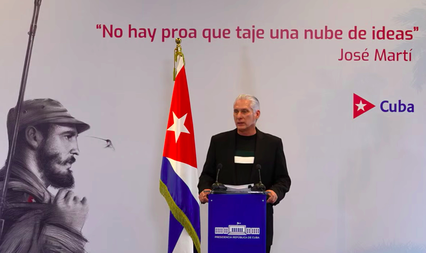 Comparecencia del Presidente Díaz-Canel ante medios de prensa