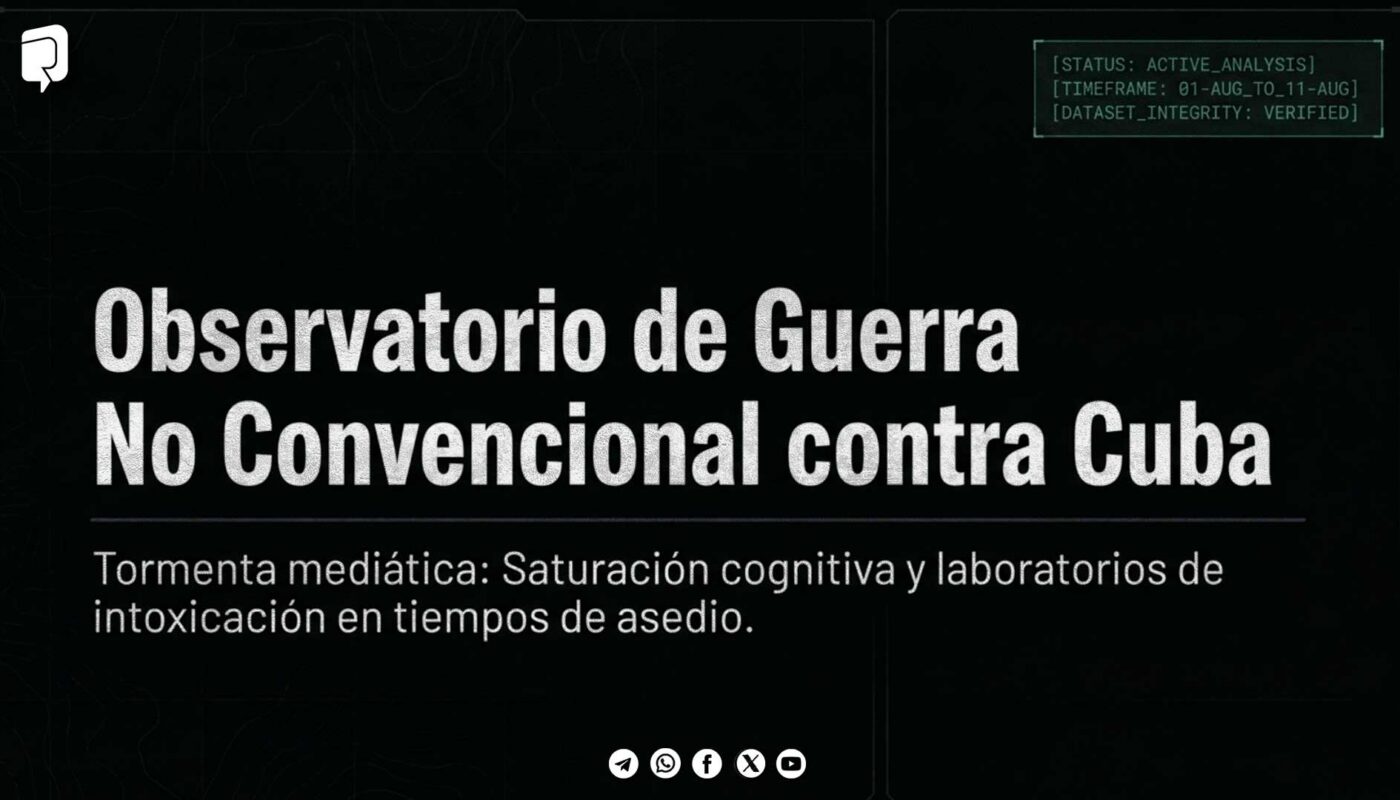 Observatorio de Guerra No Convencional contra Cuba: Saturación cognitiva y laboratorios de intoxicación en tiempos de asedio